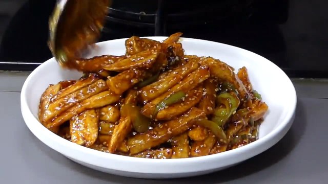 Sesame Honey Chilli Potato Recipe - Homemade Honey Chilli Potato - Nisha Madhulika - Rajasthani Recipe - Best Recipe House