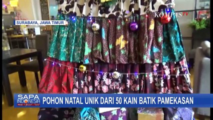 Pohon Natal Unik dari 50 Kain Batik Pamekasan