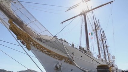 El buque español Elcano llega a México al recrear el viaje de Magallanes