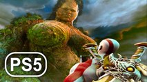 GOD OF WAR PS5 Gaia Mother Earth Titan Boss Fight Gameplay 4K ULTRA HD - God Of War 3 Remastered