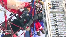 فيديو طريف لمحاولة إنقاذ بابا نويل من خطوط الكهرباء