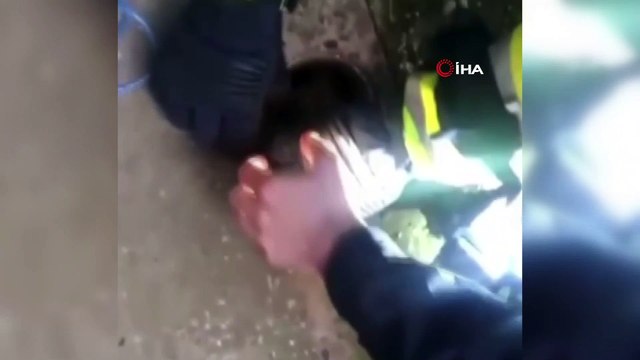 İtfaiyeden, boru içinde mahsur kalan kediyi kurtarma operasyonu