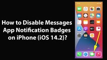 How to Disable Messages App Notification Badges on iPhone (iOS 14.2)