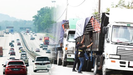 Tak dapat bayangkan kalau lori bawa bahan kimia terlibat kemalangan... mujur ada sistem e-Roads