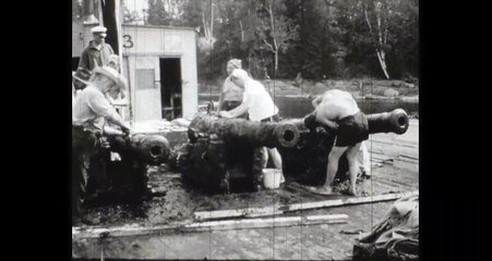 Oldest American Fighting Vessel in Existence • Raising Gunboat Philadelphia • Lake Champlain • 1935