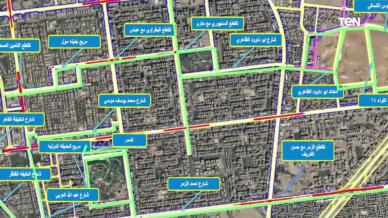 الرئيس السيسي يقوم بجولة تفقدية لأعمال تطوير محاور شرق القاهرة بحي مدينة نصر