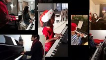 Medley (Mon beau sapin, Petit papa Noël, Jingle Belles), par la classe de piano