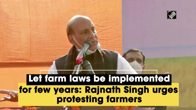 Let farm laws be implemented for few years: Rajnath Singh urges protesting farmers