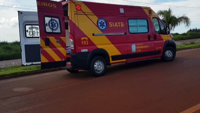 Homem fica ferido ao cair de bicicleta na Avenida Piquiri, na região do Loteamento Barcelona
