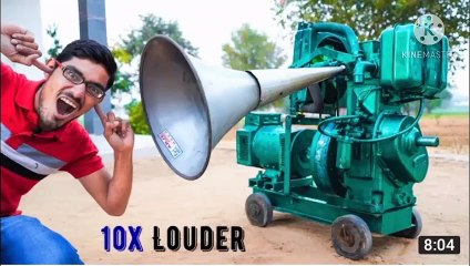 10X Loud Horn In Diesel Engine Silencer _ इंजन की आवाज़ को 10 गुणा कर दिया _