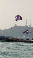 My friend (Pradeep) enjoying paragliding at Coral Island Pattaya | Thailand | Jordan Oza