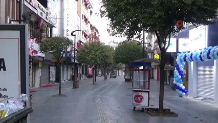 Düzce’nin en kalabalık sokakları sessizliğe büründü