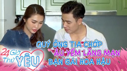 TIN TỨC SAO VIỆT | Quý ông tia chớp âu yếm bạn gái Hoa hậu - tình tứ nấu ăn bên nhau tại nhà riêng