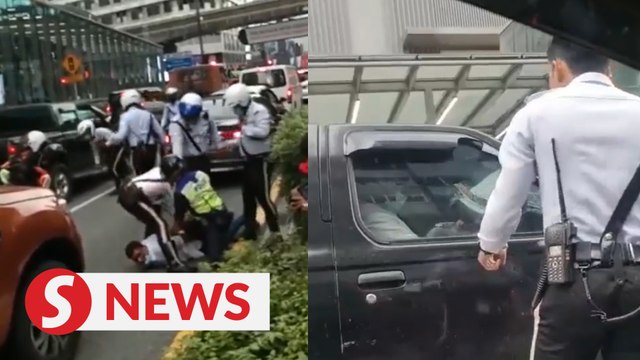 Meth-fuelled suspect tried to run over policemen twice in an attempt to escape