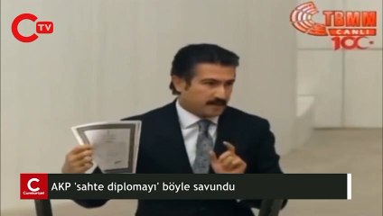 AKP 'sahte diplomayı' böyle savundu