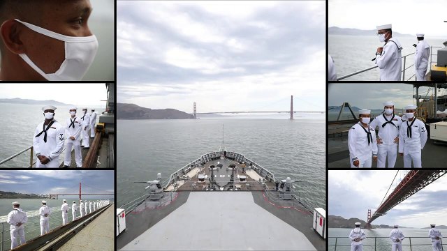 Time Lapse • USS Emory S. Land • Transits San Francisco Bay • California USA