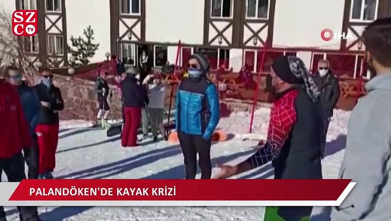 Palandöken’de kayak krizi
