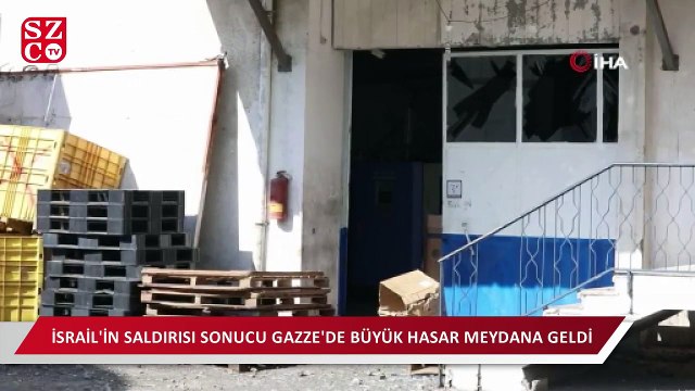 İsrail’in Gazze’ye düzenlediği hava saldırısında büyük maddi hasar meydana geldi