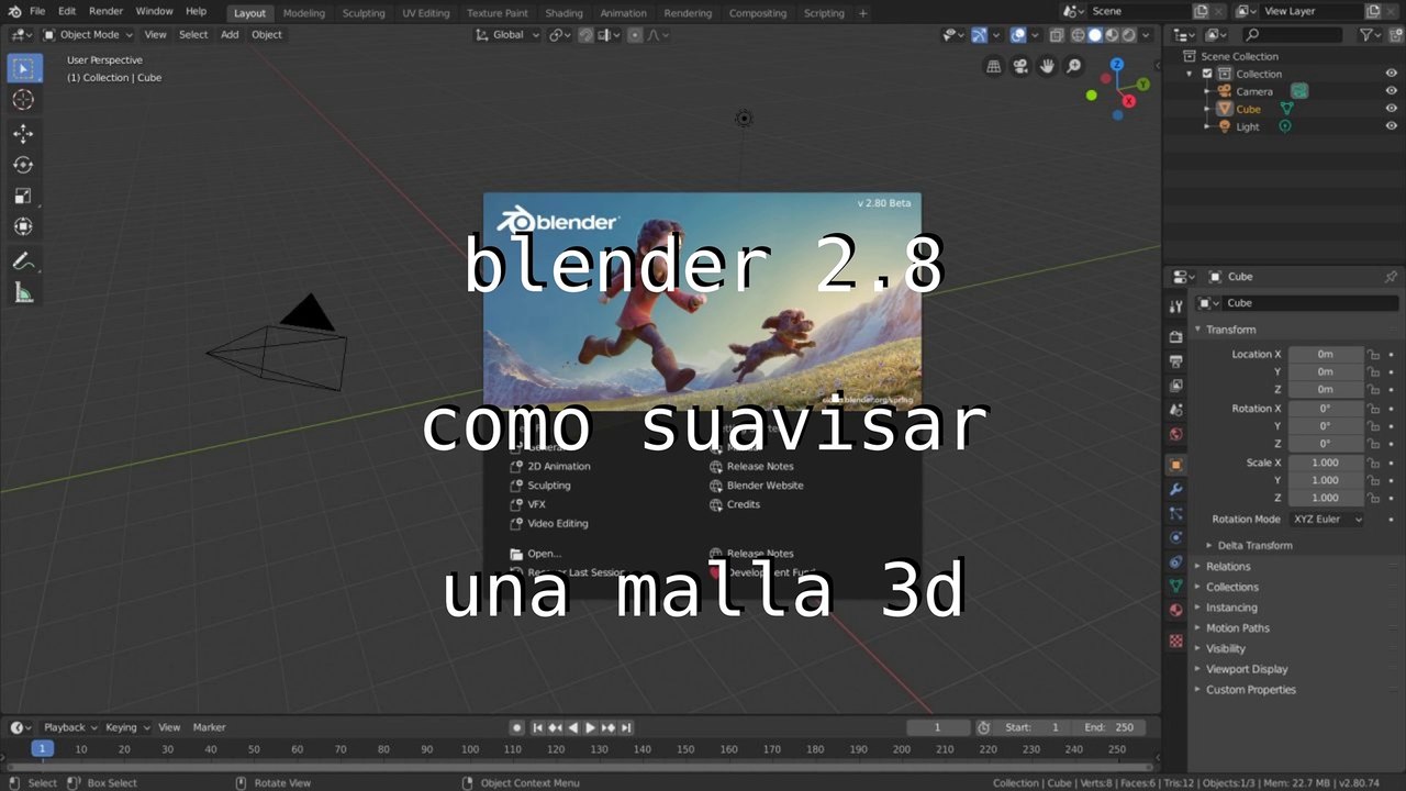 Tutorial Completo: - Suaviza Mallas 3D con Blender 2.8
