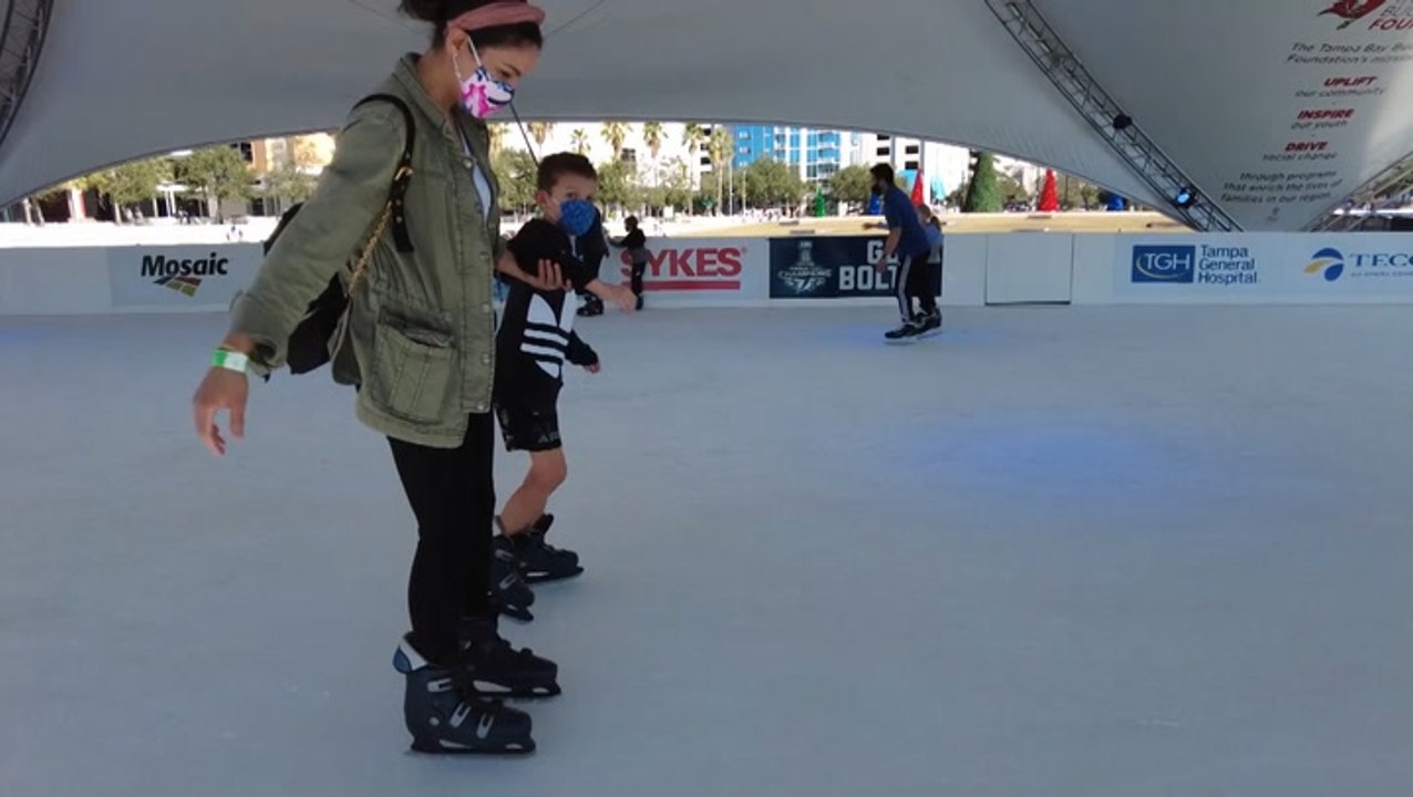 Floridians embrace outdoor ice skating tradition despite heat