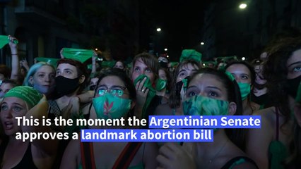Celebration as Argentina legalises abortion