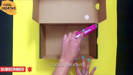 Waste shoebox craft idea _ cardboard box craft idea easy - reuse shoe box craft _ waste material
