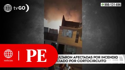Viviendas resultaron afectadas por incendio que se inició por corto circuito | Primera Edición