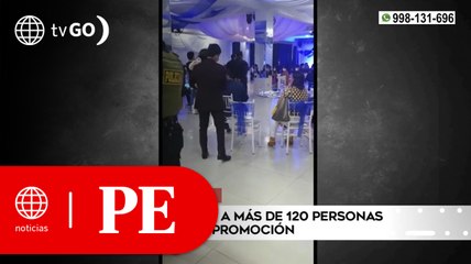 Policía intervino a más de 120 personas en una fiesta de promoción | Primera Edición
