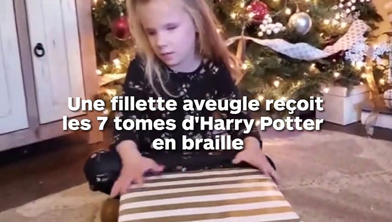Une fillette aveugle reçoit les 7 livres d'Harry Potter en braille