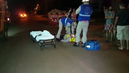 Mulher fica ferida ao sofrer queda na Rua Serra das Furnas