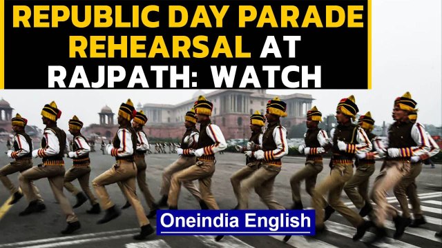 Republic Day Parade rehearsal takes place at Rajpath in Delhi: Watch the video|Oneindia News