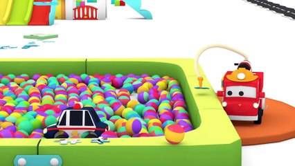 Adventure in the Pyramid - Tiny Town: Street Vehicles Ambulance Police Car Fire Truck