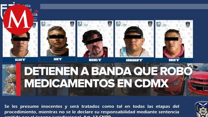En la Gustavo A. Madero, detienen a cinco con tractocamión de medicamentos robados