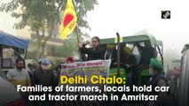 Delhi Chalo: Families of farmers, locals hold car and tractor march in Amritsar