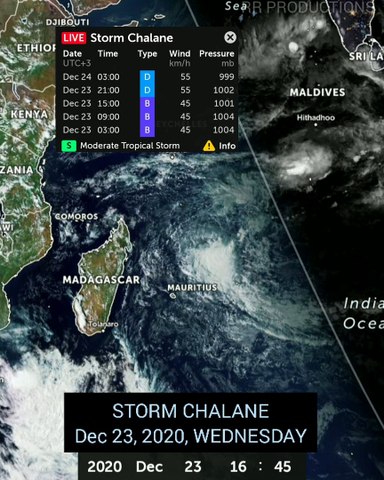 Cyclone (Storm) Chalane  in Madagascar | Dec 21, 9pm to Dec 26, 9 pm, 2020 | Formation from start.