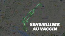 Ce pilote allemand a dessiné une seringue dans le ciel pour sensibiliser au vaccin anti Covid-19