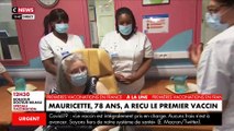 Découvrez les images de Mauricette, la femme de 78 ans qui a reçu ce matin la première dose de vaccin contre le Covid-19 en France - VIDEO