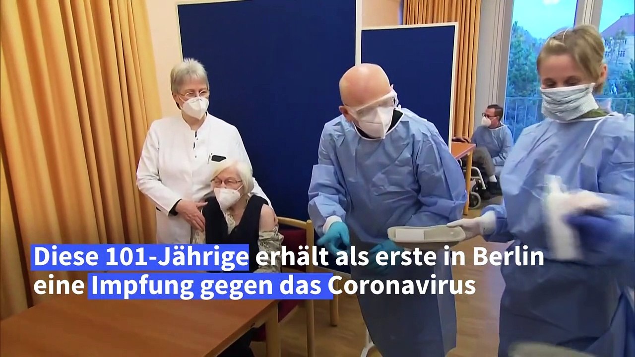 101-Jährige bekommt erste Corona-Impfung in Berlin