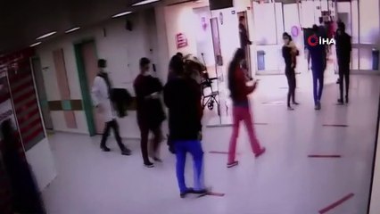 Depreme hastanede yakalandılar...Panik ve kaçışma anları saniye saniye kamerada