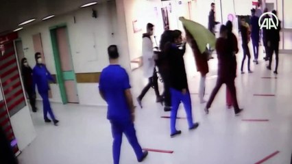 5,3 büyüklüğündeki deprem anı güvenlik kamerasına yansıdı