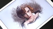 Drawing The Queen's Gambit (Anya Taylor-Joy) - Beth Harmon - How to Procreate - Netflix - ArtyCoaty