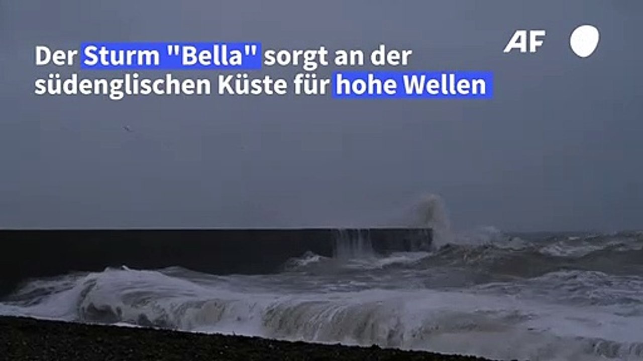 Sturm 'Bella' tobt an Südenglands Küste