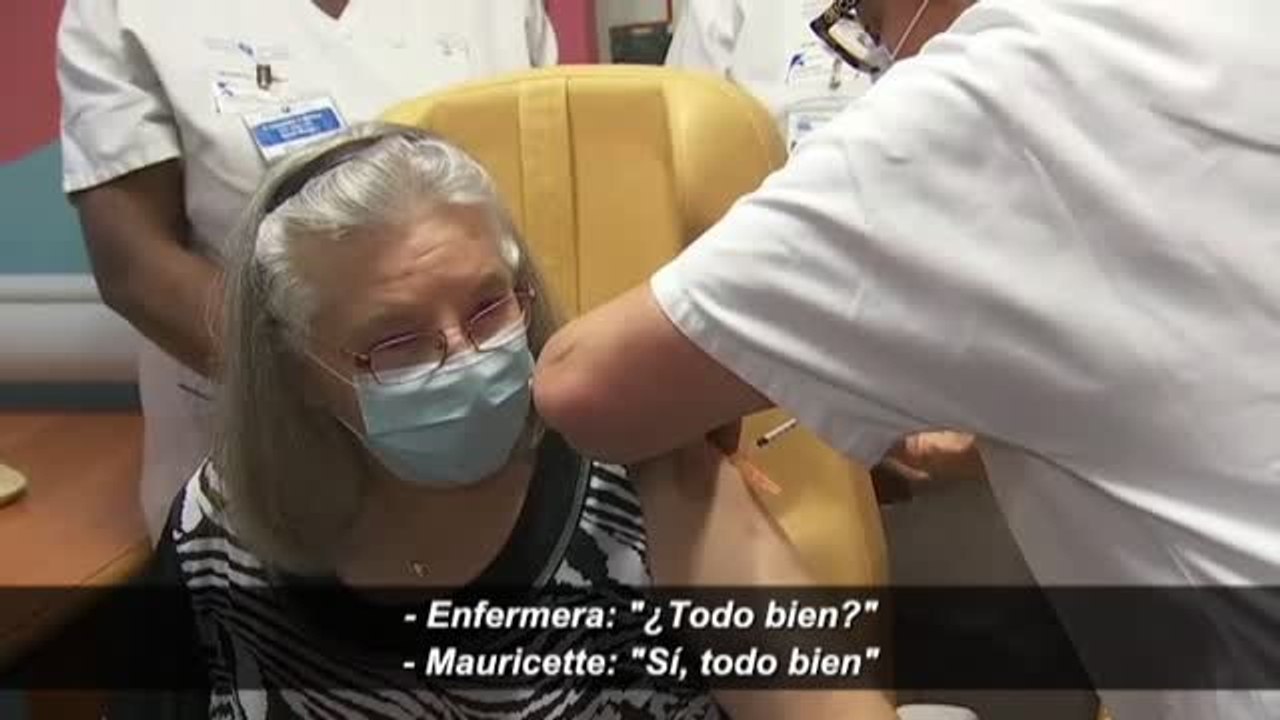 La primera mujer vacunada en Francia: "Estoy emocionada"