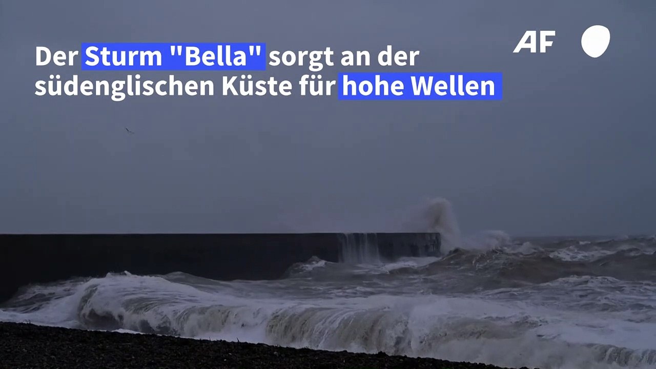 Sturm 'Bella' tobt an Südenglands Küste