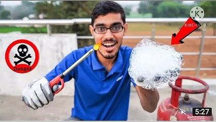 We Made Flammable Bubbles _ हमने बनाये जलने वाले बुलबुले _ DO NOT TRY