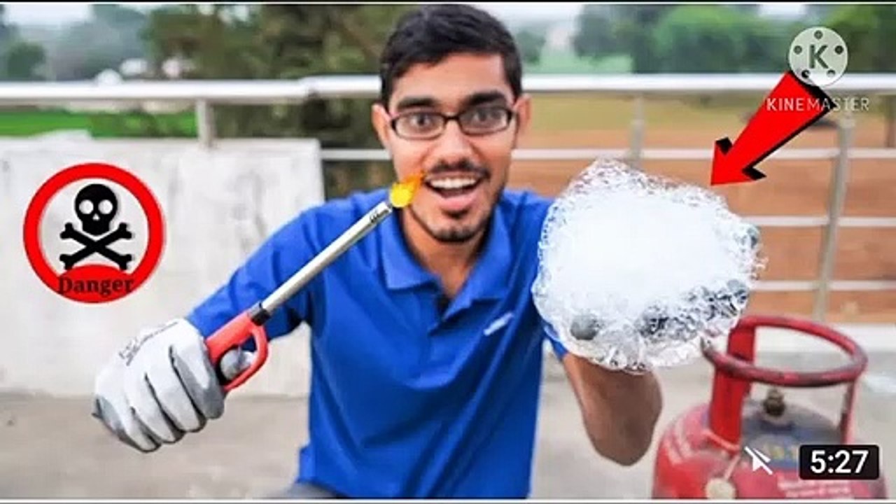 We Made Flammable Bubbles _ हमने बनाये जलने वाले बुलबुले _ DO NOT TRY