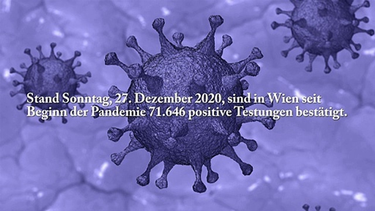 Corona-Virus: Aktuelle Kennzahlen aus Wien Stand vom 27. Dezember 2020