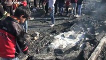 Several people taken to hospital after Syrian refugee camp set on fire in Lebanon