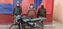 वाहन चैकिंग के दौरान चोरी की बाइक के साथ आरोपी गिरफ्तार