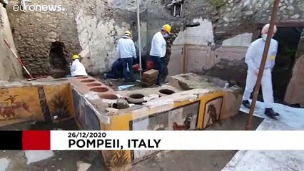 شاهد: كشك يقدم "الوجبات السريعة" عمره نحو 2000 سنة في بومبي الإيطالية